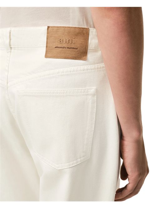 Large fit jeans Ami Paris Ami Paris | HTR450.DE0126136 WHITE CREAM